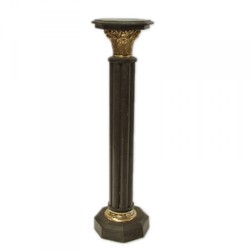 Barock Säule Marmor Schwarz Gold Baroque Marble Column Black Gold