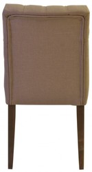 Casa Padrino Sedia da pranzo di design Modello EF 283 Kaki / Marrone - Legno di faggio - Stile Chesterfield - 87 x 44 x 67 cm Casa Padrino Sedia da pranzo di design Modello EF 283 Kaki / Marrone - Legno di faggio - Stile Chesterfield - 87 x 44 x 67 cm