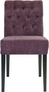 Casa Padrino Sedia da pranzo di design Modello EF 283 in velluto viola e nero - 87 x 44 x 67 cm - Design Chesterfield Casa Padrino Sedia da pranzo di design Modello EF 283 in velluto viola e nero - 87 x 44 x 67 cm - Design Chesterfield