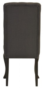 Casa Padrino Designer Esszimmer Stuhl ModEF 227 im Chesterfield Design in Dunkelgrau und Braun, Buchenholz, 103 x 48 x 69 cm