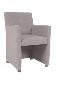 Casa Padrino Designer Esszimmer Stuhl Sessel Modell EF 319 Grau - Rollbar, 88 x 57 x 68 cm