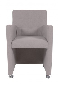 Casa Padrino Designer Esszimmer Stuhl Sessel Modell EF 319 Grau - Rollbar, 88 x 57 x 68 cm