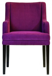 Casa Padrino Chaise de salle à manger design avec accoudoirs Modèle EF 285 en Bourgogne / Noir - 86 x 59 x 65 cm