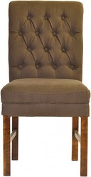 Casa Padrino Designer Esszimmer Stuhl ModEF 16 im Chesterfield Design Braun-Grau / Braun - 103 x 48 x 69 cm Casa Padrino Designer Esszimmer Stuhl ModEF 16 im Chesterfield Design Braun-Grau / Braun - 103 x 48 x 69 cm