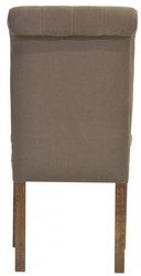 Casa Padrino Designer Esszimmer Stuhl ModEF 16 im Chesterfield Design Braun-Grau / Braun - 103 x 48 x 69 cm Casa Padrino Designer Esszimmer Stuhl ModEF 16 im Chesterfield Design Braun-Grau / Braun - 103 x 48 x 69 cm