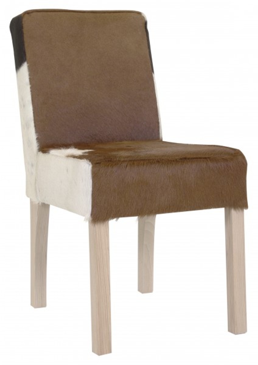 Casa Padrino Designer Esszimmer Stuhl ModEF 35 Kuhfell - Hotelmöbel- Echtes Fell - Holz Buche Casa Padrino Designer Esszimmer Stuhl ModEF 35 Kuhfell - Hotelmöbel- Echtes Fell - Holz Buche