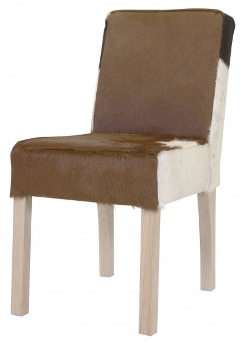 Casa Padrino Designer Esszimmer Stuhl ModEF 35 Kuhfell - Hotelmöbel- Echtes Fell - Holz Buche Casa Padrino Designer Esszimmer Stuhl ModEF 35 Kuhfell - Hotelmöbel- Echtes Fell - Holz Buche