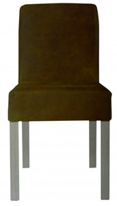 Casa Padrino Chaise de salle à manger designer ModEF 35 en cuir marron, hêtre massif, H 88 cm, L 45 cm, P 61 cm