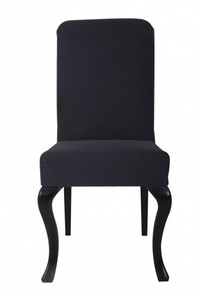 Casa Padrino Chaise de salle à manger baroque design Modèle EF 231 Noir / Noir - 103 x 48 x 69 cm
