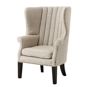 Casa Padrino Luxury Wing Chair Elegance Chesterfield Linen Oxford Natural 78 x 84 x 110 cm Casa Padrino Luxury Wing Chair Elegance Chesterfield Linen Oxford Natural 78 x 84 x 110 cm
