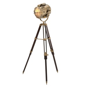 Elegante Stativ-Lampe Tripod floor lamp Höhe: 190 cm höhenverstellbar - Hochwertige Messing Stehleuchte - Luxus Qualität