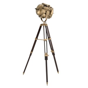 Elegante Stativ-Lampe Tripod floor lamp Höhe: 190 cm höhenverstellbar - Hochwertige Messing Stehleuchte - Luxus Qualität