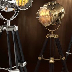 Elegant Stand Lamp Tripod floor lamp Height: 190 cm, height adjustable - High-quality brass floor lamp - Luxury quality Elegant Stand Lamp Tripod floor lamp Height: 190 cm, height adjustable - High-quality brass floor lamp - Luxury quality