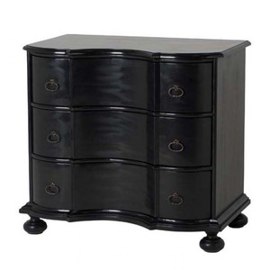 Casa Padrino Luxus Barockstil Kommode Schwarz mit 3 Schubladen, 94 x 60 x 87 cm Casa Padrino Luxus Barockstil Kommode Schwarz mit 3 Schubladen, 94 x 60 x 87 cm