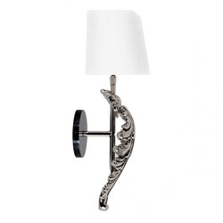 Casa Padrino Applique Murale Style Art Nouveau Argent / Blanc, Hauteur 47 cm, Largeur 25 cm, Profondeur 18 cm, Lampe de Luxe Casa Padrino Applique Murale Style Art Nouveau Argent / Blanc, Hauteur 47 cm, Largeur 25 cm, Profondeur 18 cm, Lampe de Luxe