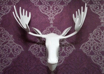 Casa Padrino Designer Astas de Ciervo Wilder Hirsch en Aluminio Blanco, 75 x 70 x 40 cm, Decoración de Pared Maciza Casa Padrino Designer Astas de Ciervo Wilder Hirsch en Aluminio Blanco, 75 x 70 x 40 cm, Decoración de Pared Maciza