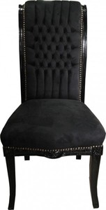 Casa Padrino barocco sedia dallo schienale alto da pranzo Nero / Nero - Mobili di alta poltrona Casa Padrino barocco sedia dallo schienale alto da pranzo Nero / Nero - Mobili di alta poltrona