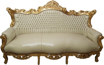 Casa Padrino Barock Sofa Creme Gold Casa Padrino Barock Sofa Creme Gold