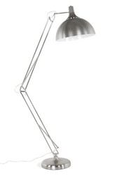 Casa Padrino Luxus Stehleuchte im klassischen Stil aus gebürstetem Metall in Silber - H 230 cm Casa Padrino Luxus Stehleuchte im klassischen Stil aus gebürstetem Metall in Silber - H 230 cm
