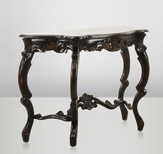 Casa Padrino Tavolo Console Barocco Stile Antico Nero / Marrone - 113 x 45 x 77 cm Casa Padrino Tavolo Console Barocco Stile Antico Nero / Marrone - 113 x 45 x 77 cm
