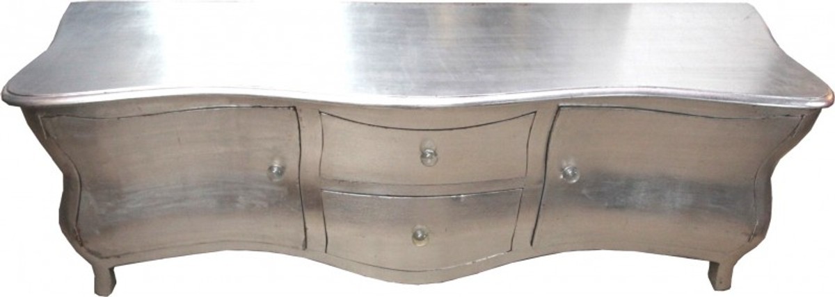 Long Baroque chest of drawers / TV cabinet / sideboard silver 170cm - unique! Long Baroque chest of drawers / TV cabinet / sideboard silver 170cm - unique!