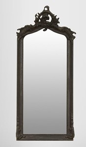 Casa Padrino Baroque Mirror Antique Style Wall Mirror Black 115 x 48 cm Casa Padrino Baroque Mirror Antique Style Wall Mirror Black 115 x 48 cm