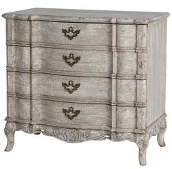 Casa Padrino Barock Kommode Commode Chest  Grey Beige Cream Baroque Antik Antiqe Style