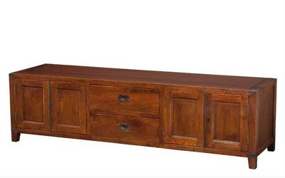 Casa Padrino Luxus Sideboard aus Eichenholz Fernsehschrank Lange Kommode, 180 x 50 x 50 cm Casa Padrino Luxus Sideboard aus Eichenholz Fernsehschrank Lange Kommode, 180 x 50 x 50 cm