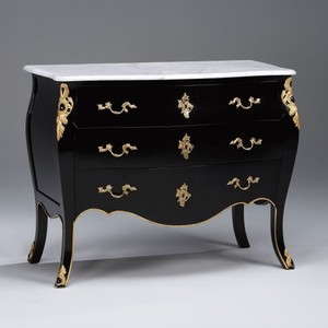 Casa Padrino Comò Barocco in Nero con Applicazioni Oro e Piano in Marmo 120 x 60 x 96 cm Casa Padrino Comò Barocco in Nero con Applicazioni Oro e Piano in Marmo 120 x 60 x 96 cm