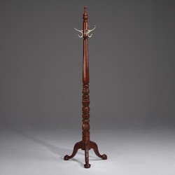 Casa Padrino Designer Luxury Coat Rack - Mahogany Round Coat Stand - 191 x 55 x 49 cm