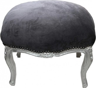 Casa Padrino Barock Hocker Fußhocker Sitzhocker Grau Silber Silver Grey Baroque Footstool Stool Ottoman Möbel Furniture Interior Einrichtung Casa Padrino Barock Hocker Fußhocker Sitzhocker Grau Silber Silver Grey Baroque Footstool Stool Ottoman Möbel Furniture Interior Einrichtung