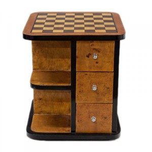 Casa Padrino Tavolo da Gioco Art Déco Scacchi Dama Mogano L 50 x P 50 x A 55 cm - Mobili di Lusso Stile Antico Casa Padrino Tavolo da Gioco Art Déco Scacchi Dama Mogano L 50 x P 50 x A 55 cm - Mobili di Lusso Stile Antico