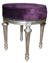 Casa Padrino Barock Hocker Sitzhocker Lila Silber Baroque Stool Ottoman Furniture Interior Mirror Console Casa Padrino Barock Hocker Sitzhocker Lila Silber Baroque Stool Ottoman Furniture Interior Mirror Console