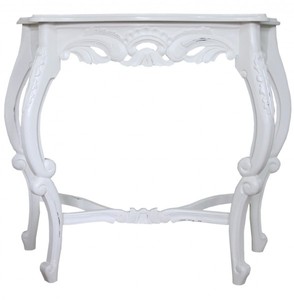 Casa Padrino Barock Konsolentisch im Antik Stil Weiß - Shabby Chic - Medium Size - 82 x 36 x 75 cm