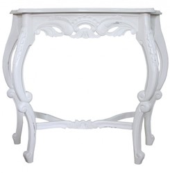 Casa Padrino Barock Konsolentisch im Antik Stil Weiß - Shabby Chic - Medium Size - 82 x 36 x 75 cm Casa Padrino Barock Konsolentisch im Antik Stil Weiß - Shabby Chic - Medium Size - 82 x 36 x 75 cm