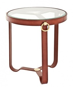 Luxus Beistelltisch Glas Leder Echtleder Luxury Glass Table Luxus Beistelltisch Glas Leder Echtleder Luxury Glass Table