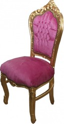 Casa Padrino Baroque Dining Chair Pink / Gold