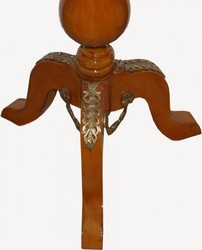 Casa Padrino Barock Beistelltisch Hellbraun Creme Marmor Platte Cream Light Brown Marble Side Table Baroque Furniture Interior