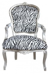 Casa Padrino Barock Salon Stuhl Zebra Silber Baroque Chair Zebra SIlver Furniture Interior Möbel Einrichtung Casa Padrino Barock Salon Stuhl Zebra Silber Baroque Chair Zebra SIlver Furniture Interior Möbel Einrichtung
