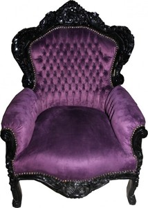 Casa Padrino BArock Sessel Lila Schwarz Purple Black Baroque Arm Chais Chairs Furniture Interior Italien Möbel Einrichtung Casa Padrino BArock Sessel Lila Schwarz Purple Black Baroque Arm Chais Chairs Furniture Interior Italien Möbel Einrichtung