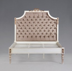 Casa Padrino Luxury Baroque Bed Louis XIV Style Antique White Gold 195 x 220 x 166 cm