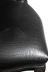 Dîner Casa Padrino baroque Chaise en cuir croco noir aspect - Chaise design - qualité de luxe Dîner Casa Padrino baroque Chaise en cuir croco noir aspect - Chaise design - qualité de luxe