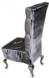 Luxus Neo Barock Hochlehn Stuhl Grau Silber Luxus Neo Barock Hochlehn Stuhl Grau Silber