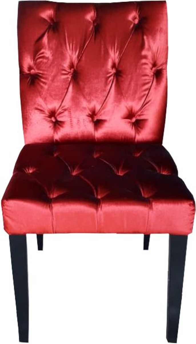 Casa Padrino Barock Esszimmer Stuhl Bordeaux Rot / Schwarz - Designer Stuhl - Luxus Qualität Casa Padrino Barock Esszimmer Stuhl Bordeaux Rot / Schwarz - Designer Stuhl - Luxus Qualität