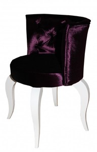 Casa Padrino Barock Salon Stuhl Lila / Weiß - Designer Sessel - Luxus Qualität Casa Padrino Barock Salon Stuhl Lila / Weiß - Designer Sessel - Luxus Qualität
