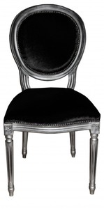 Casa Padrino Luxus Barock Esszimmer Stuhl Schwarz Antik Stil Silber Grau Baroque Chair CHairs Furniture Interior Möbel Einrichtung Luxury Casa Padrino Luxus Barock Esszimmer Stuhl Schwarz Antik Stil Silber Grau Baroque Chair CHairs Furniture Interior Möbel Einrichtung Luxury