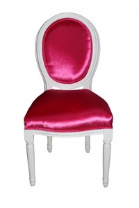 Casa Padrino Barock Esszimmer Stuhl ohne Armlehne Pink - Designer Stuhl - Luxus Qualität Casa Padrino Barock Esszimmer Stuhl ohne Armlehne Pink - Designer Stuhl - Luxus Qualität