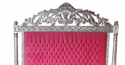 Casa Padrino Cama de lujo estilo barroco francés - Rosa antiguo / Plata - 182 x 210 x 168 cm Casa Padrino Cama de lujo estilo barroco francés - Rosa antiguo / Plata - 182 x 210 x 168 cm