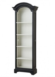 Casa Padrino Librería de lujo Florida estilo Barroco Art Nouveau Rococó, Negro, Madera maciza, A 230 x A 81 x P 38 cm