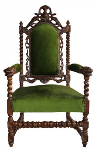 Casa Padrino baroque throne armchair green / mahogany - baroque furniture Tron king armchair
Casa Padrino baroque throne armchair green / mahogany - baroque furniture Tron king armchair